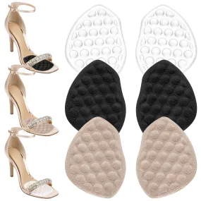 3 pairs of ball of foot pads forefoot pads for women, foot pads, gel shoe insoles, forefoot gel pads forefoot, reusable ball of the foot pad insoles for high heels shoe pads heel protection