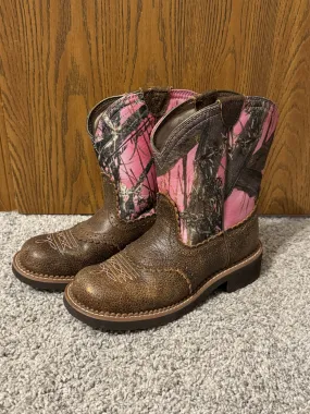 Ariat Pink Camo Boots  - size Shoes:  8 & 8.5 (Big Kid/Adult)