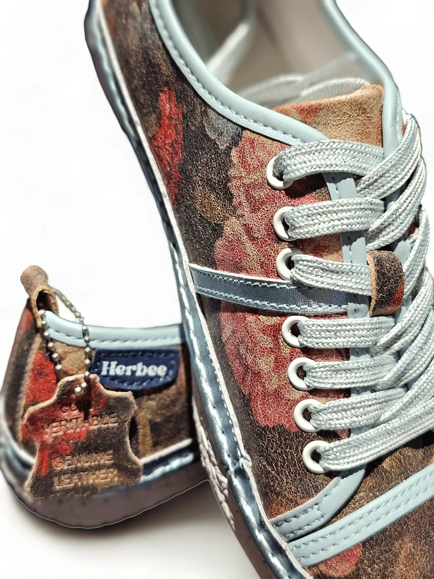 BLACK ROSE ANNIE SHOES LINEN TRIMS BABY BLUE