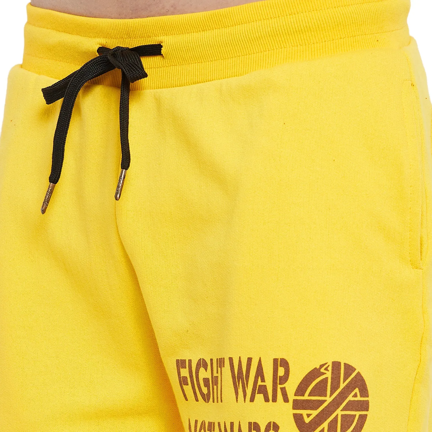 Brown & Yellow Oversized Wars Graphic Clothing Set