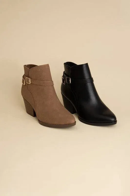 Nadine Buckle Ankle Boots - Modern Chic