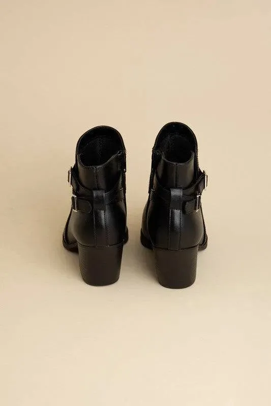 Nadine Buckle Ankle Boots - Modern Chic