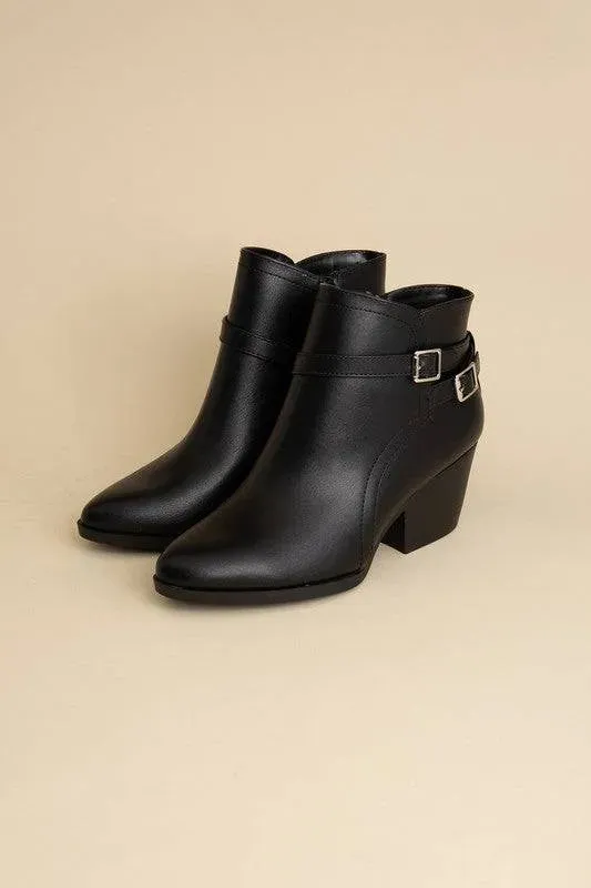 Nadine Buckle Ankle Boots - Modern Chic