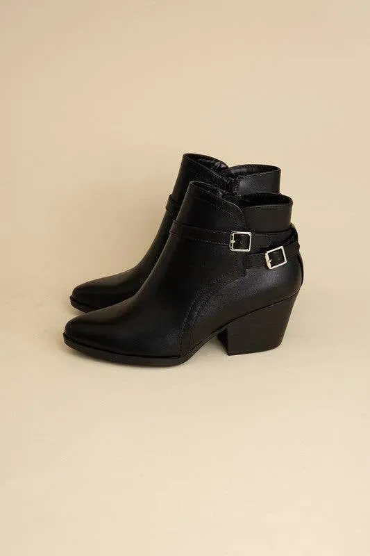 Nadine Buckle Ankle Boots - Modern Chic