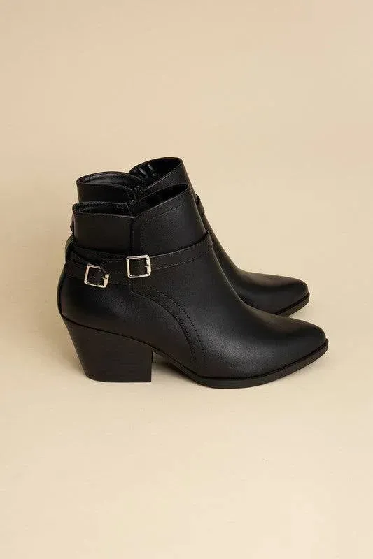 Nadine Buckle Ankle Boots - Modern Chic