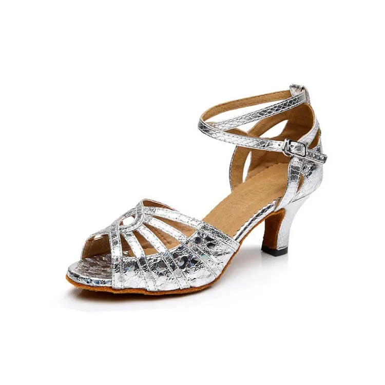 Open Toe Cross Straps Latin Shoes 2.4''/ 3.1''