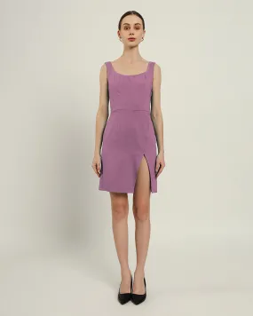 The Cannes Purple Swirl Cotton Dress