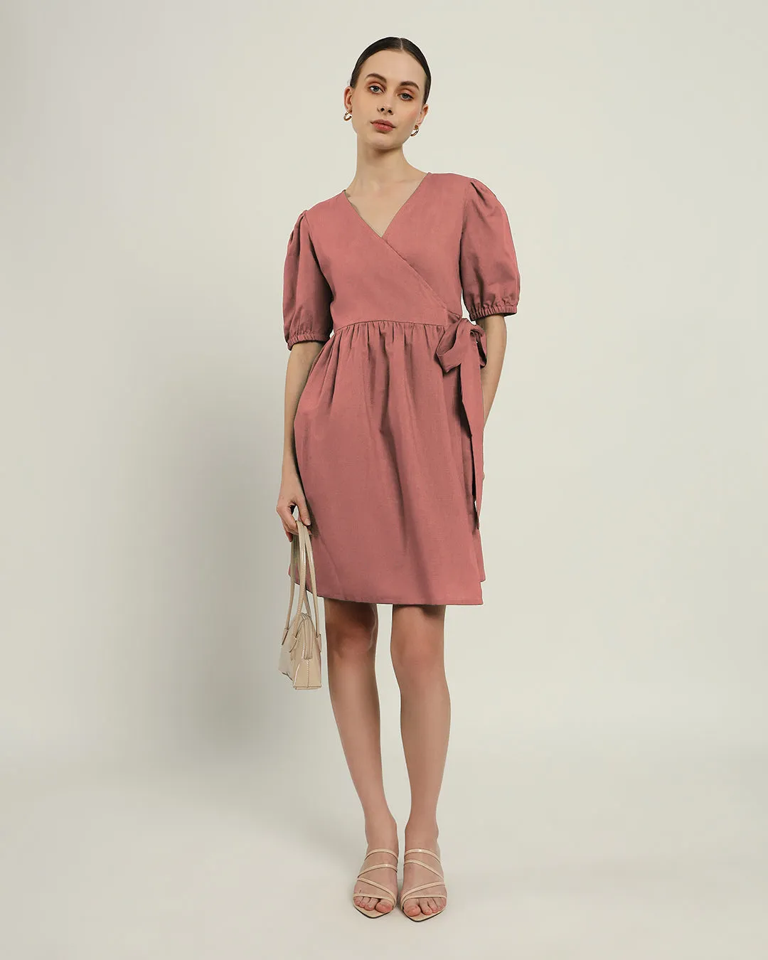 The Inzai Ivory Pink Cotton Dress