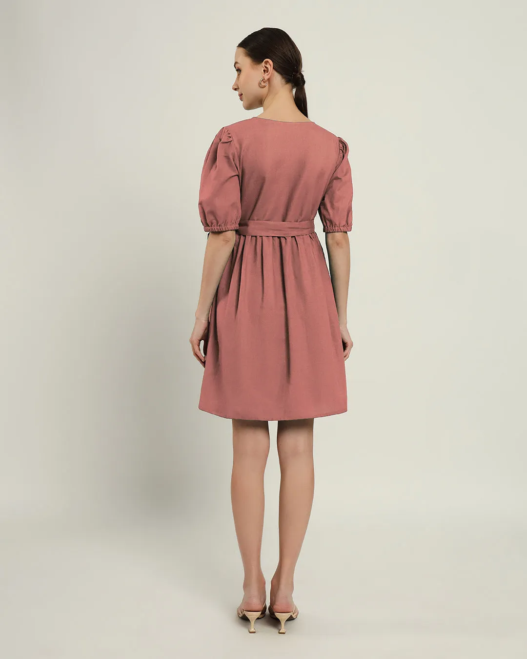 The Inzai Ivory Pink Cotton Dress